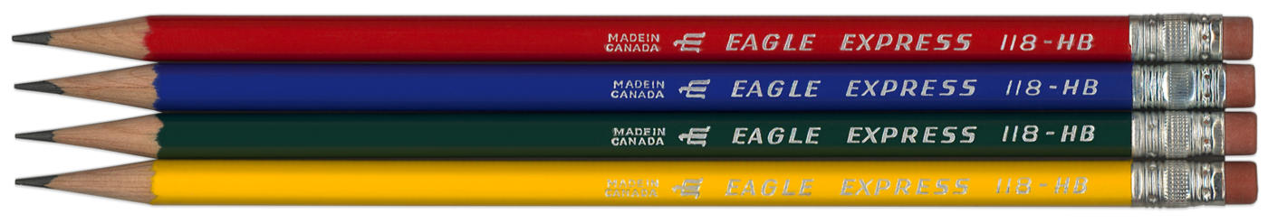 Eagle Express vintage pencils four colors