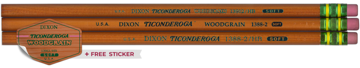 Dixon Ticonderoga Woodgrain Pencils